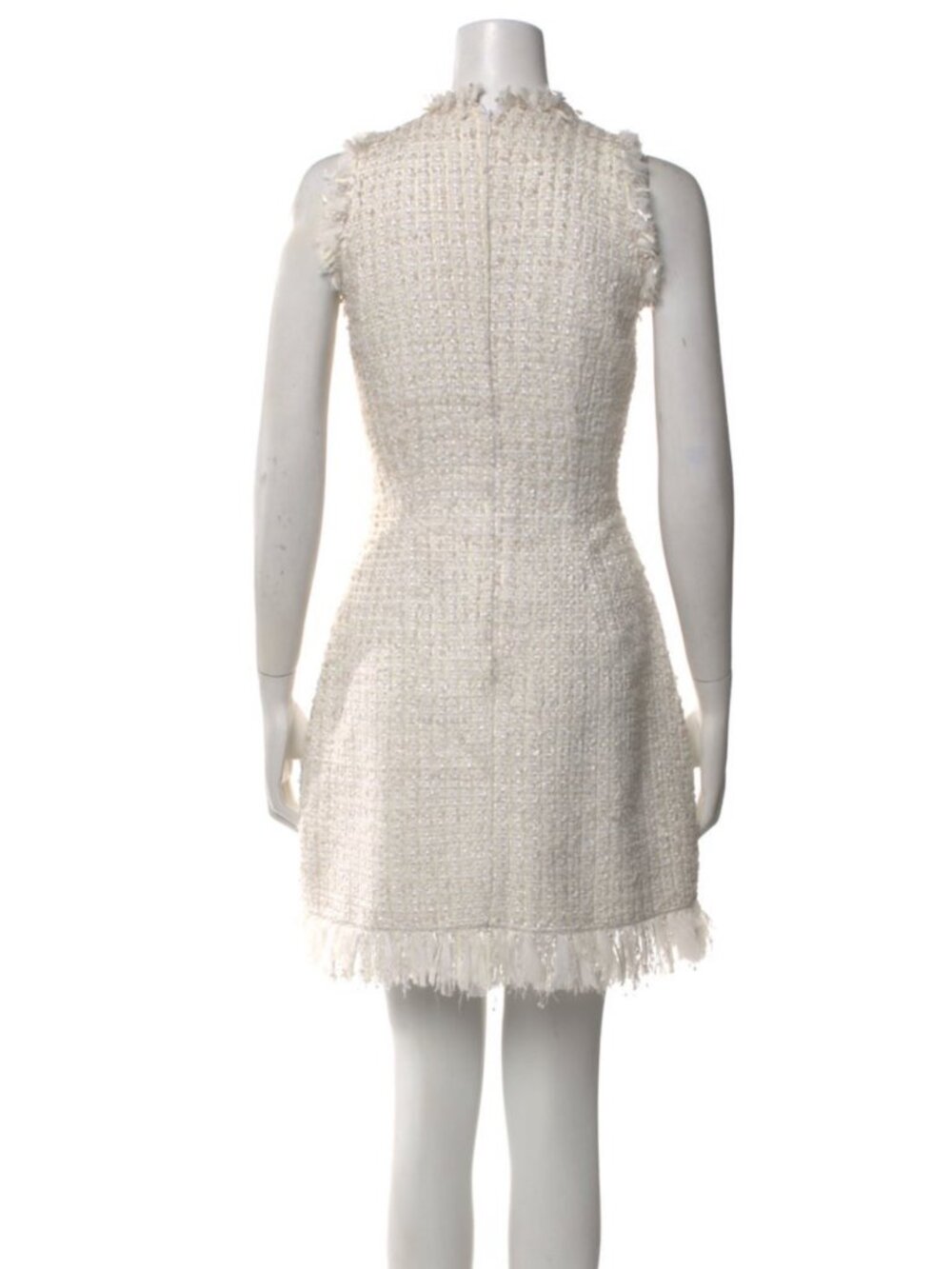 PRADA VINTAGE EMBROIDERED TWEED MINI DRESS SIZE 38 - Picture 12 of 16